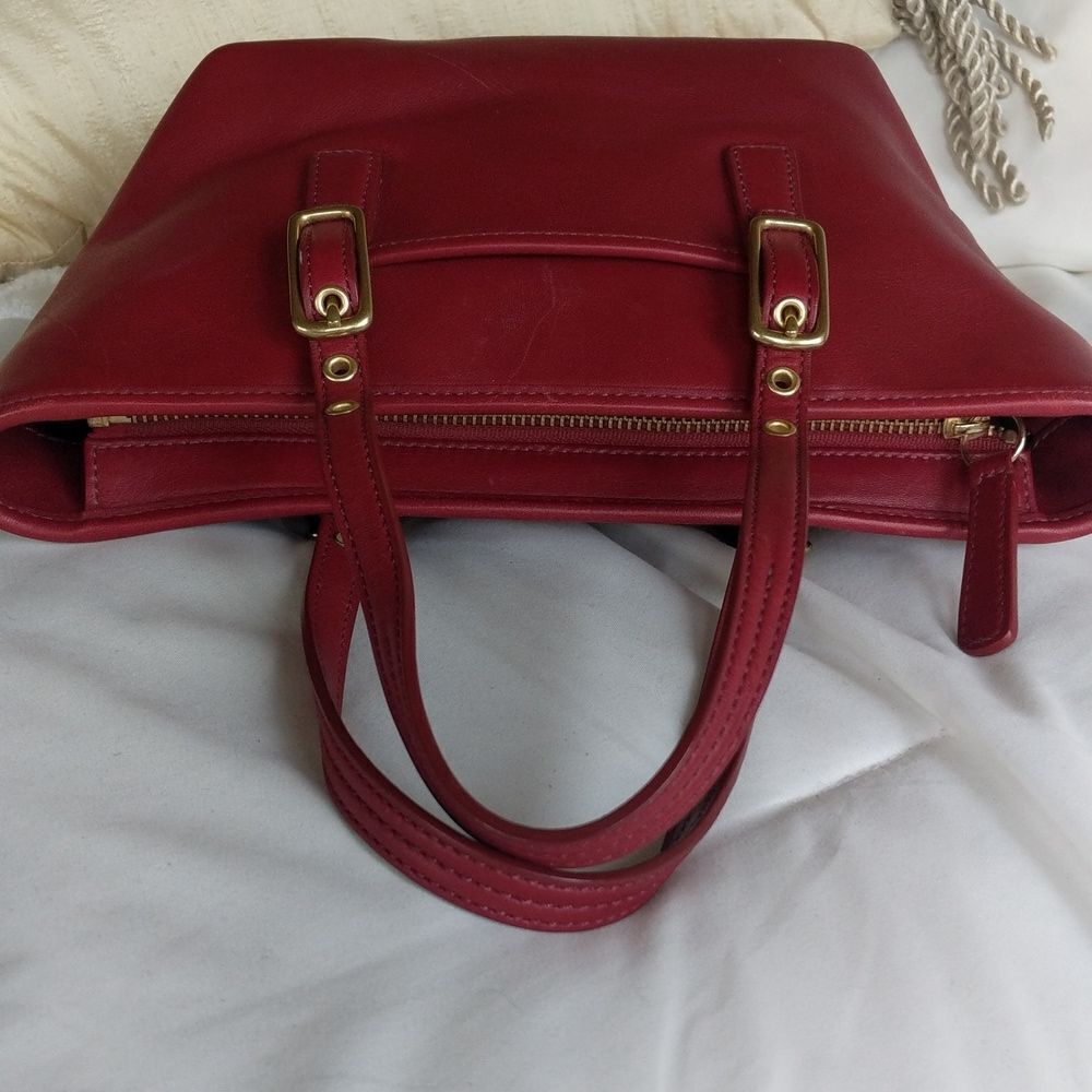 COACH Luxurious Red ♥️ Y2K Vintage Mini Tote Bag 9846 - Picture 4 of 12